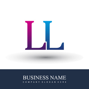 ll 字母徽标, 初始徽标标识为您的企业和公司