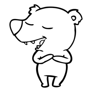 矢量图卡通北极熊