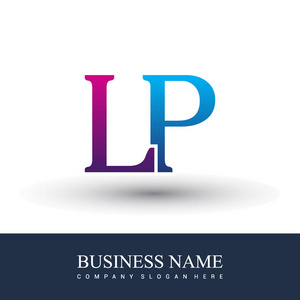 lp 字母徽标, 您的企业和公司的初始徽标标识
