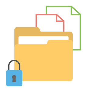 平面图标文档保密, 文档保护