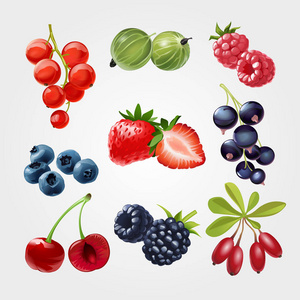 水果草莓食品红甜浆果樱桃无花果热带
