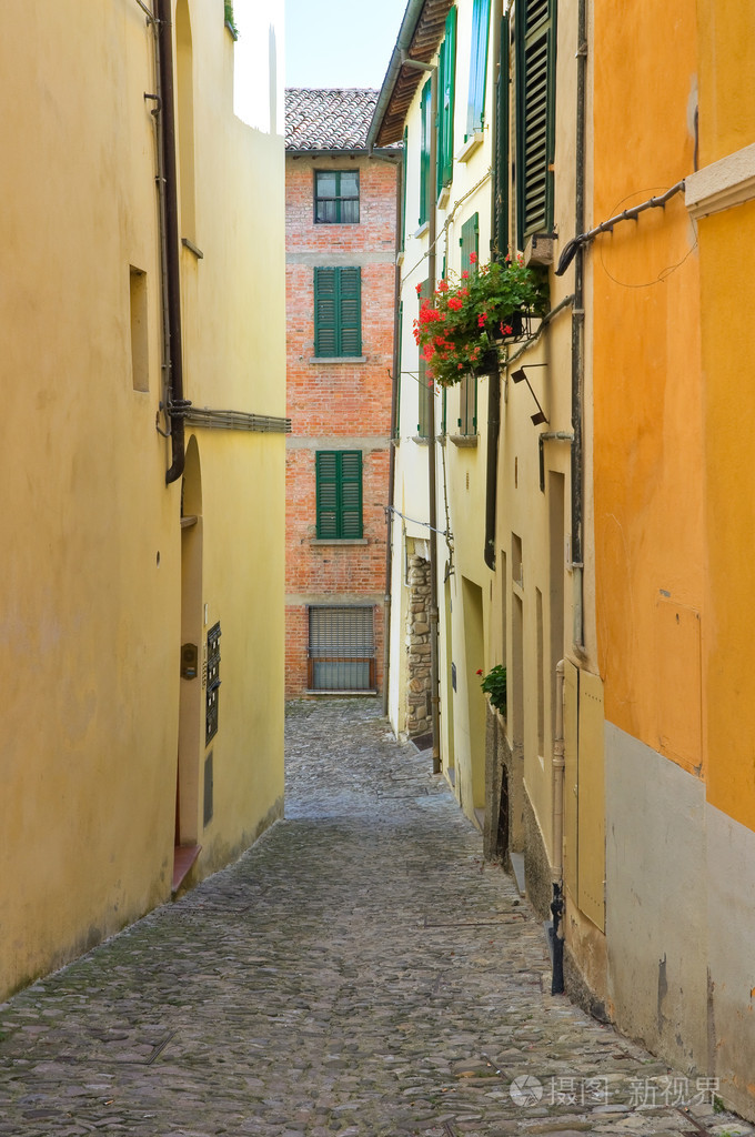 小巷。brisighella。艾米利亚罗马涅。意大利