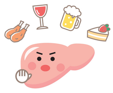 卡通肝脏图片