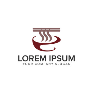 面条食品标志设计概念模板照片