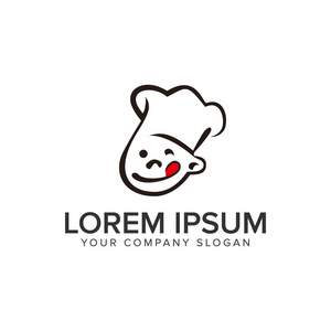 美味厨师 lezat 标志设计概念模板照片