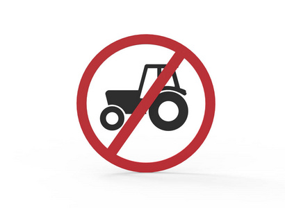 禁止拖拉机禁止标志