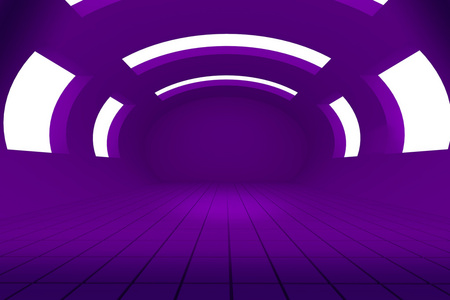 抽象紫空房间