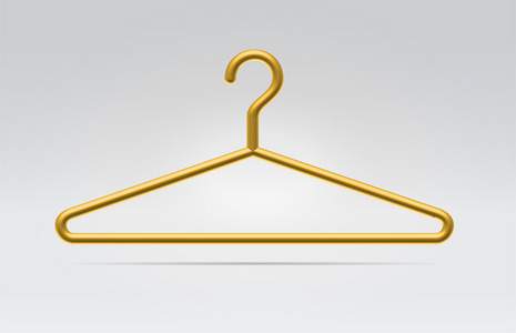 不锈钢晾衣架金色抛光现实时尚晾衣架图标照片