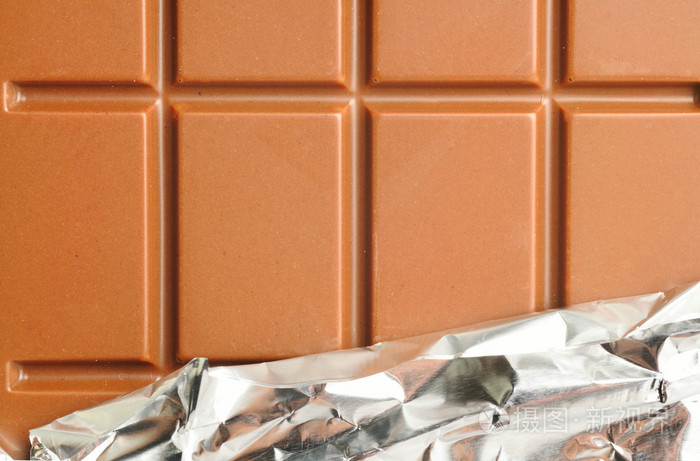 包装锡纸巧克力的特写