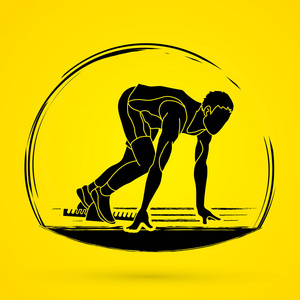 向前奔跑的人图片-向前奔跑的人素材-向前奔跑的人插画-摄图新视界