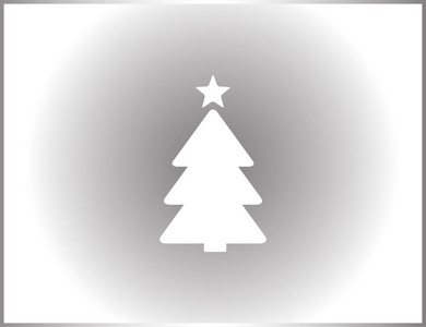 简单的矢量圣诞树原始新年卡