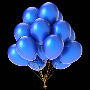 气球蓝束生日派对装饰节日气球