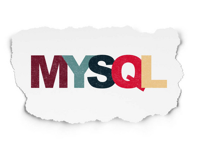数据库概念 Mysql 撕裂纸张背景上