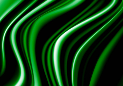 抽象绿色面料缎纹波浪细节豪华背景纹理矢量插图