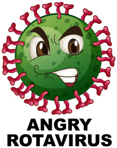 生气病毒关闭愤怒的轮状病毒照片