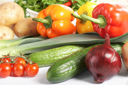 新鲜的蔬菜 水果和其他食品
