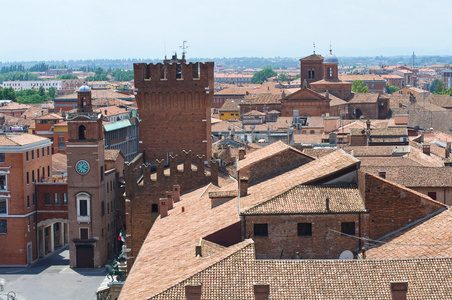 费拉拉的全景视图。艾米利亚罗马涅。意大利