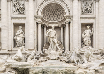 fontana di trevi，罗马，意大利