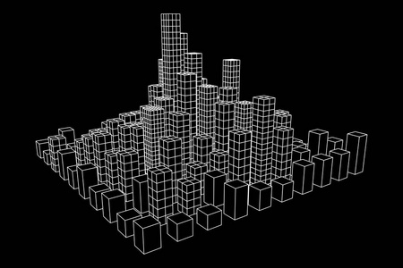 网格的多维数据集城市数组照片