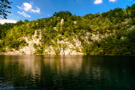 美丽的风景。在克罗地亚十六湖国家公园
