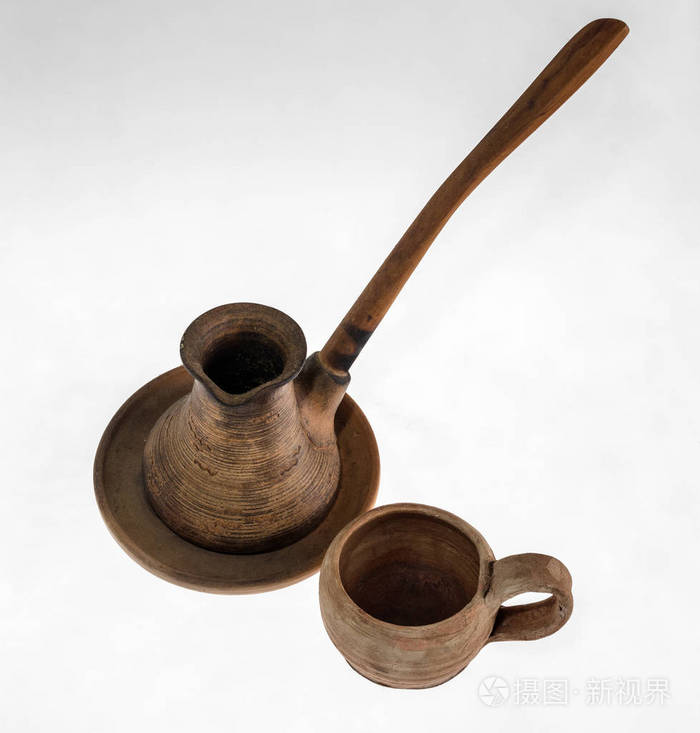 老式咖啡壶的复古形象