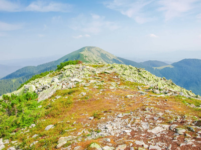 在大山山脉的波峰