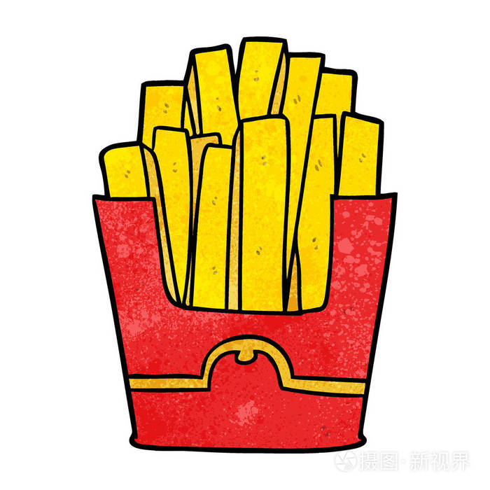 卡通垃圾食品薯条插画-正版商用图片04mon3-摄图新视界