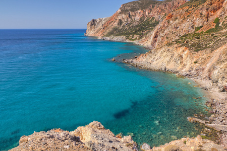 米洛斯岛东海岸海景，cyclades 希腊