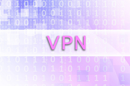 文本题字 Vpn 写在一个半透明的领域, 围绕着一组抽象的数字