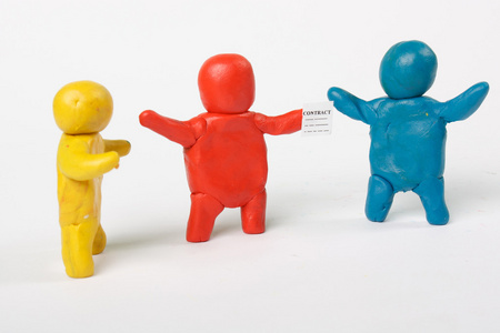 从黏土人数字围成一个圈照片