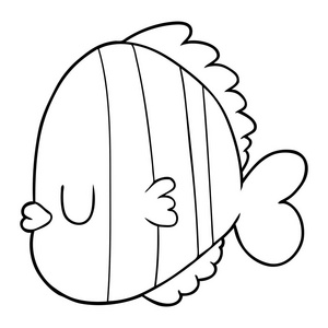 卡通异域鱼的矢量插画照片