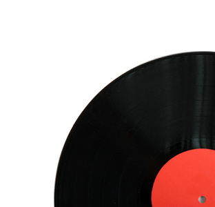 svart vinyl record isolerad p vit