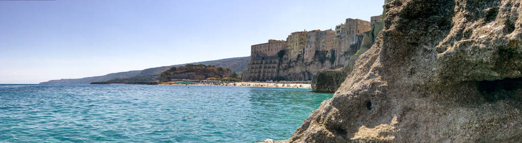 Tropea 海岸线全景, 卡拉布里亚意大利