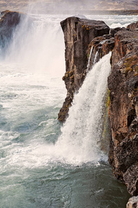 Godafoss 瀑布的看法, 冰岛