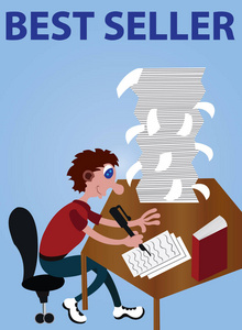 作者忙脚本编写照片