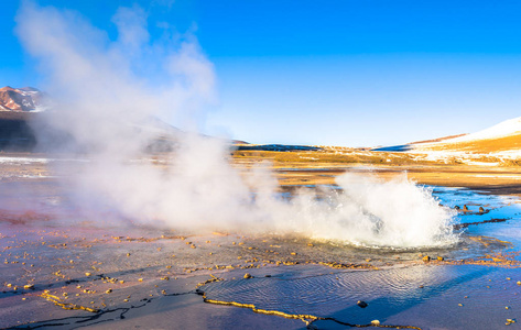 阿塔伊塔沙漠, 智利El Tatio 喷泉的风景在