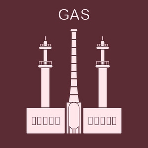 气体处理厂。工业主题