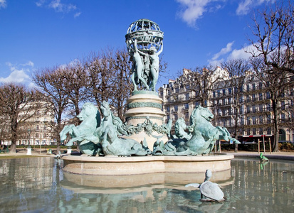 探险家的喷泉巴黎法国图片