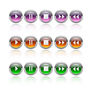 媒体播放器按钮照片
