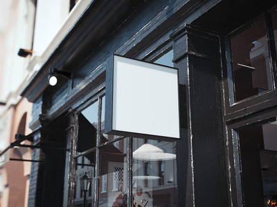 黑色的招牌图片