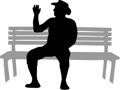 一个人坐在长椅上