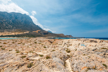 希腊克里特岛的 Balos 泻湖和 Gramvousa 岛美景