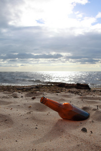 瓶上海滩