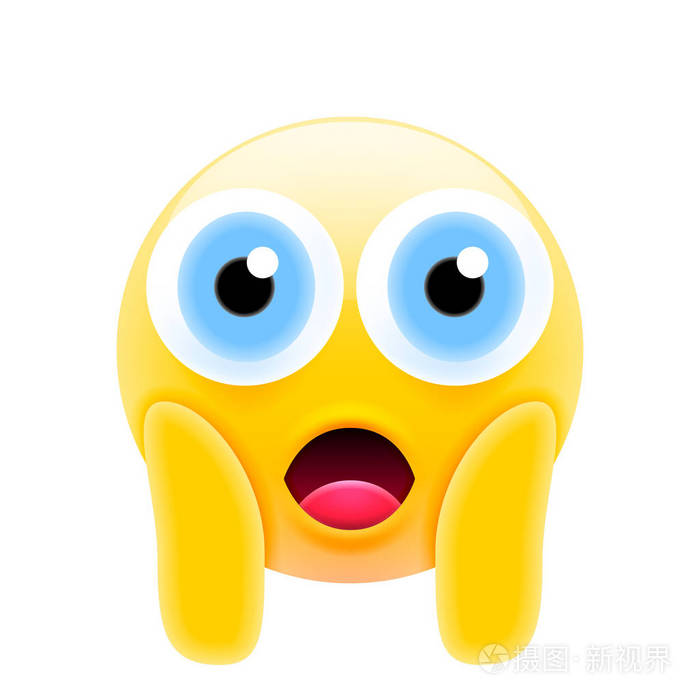 脸上的尖叫恐惧 emoji 表情