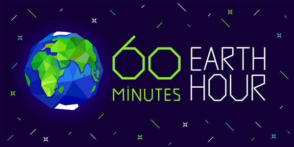 60分钟地球小时横幅