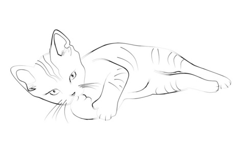 猫的铅笔图片-猫的铅笔素材-猫的铅笔插画-摄图新视界