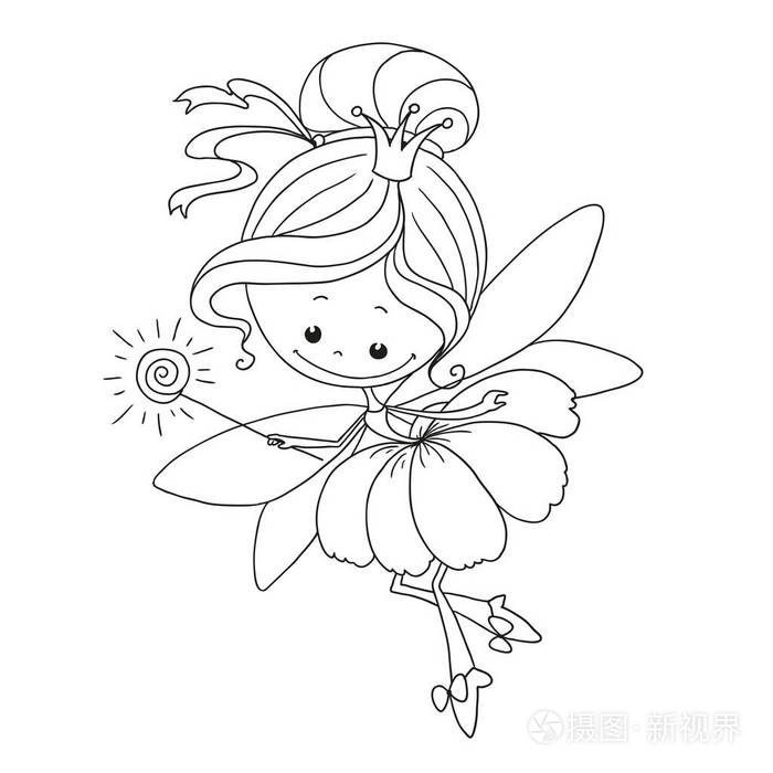 花仙子简笔画图片简单图片