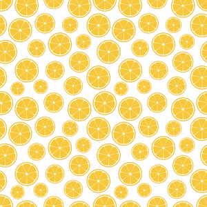 无缝的柠檬图案。矢量插图