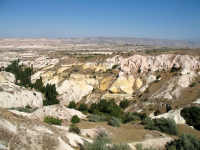 乌奇希萨尔山洞城在卡帕多西亚，土耳其