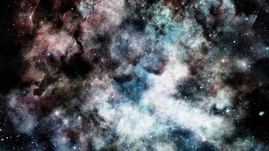 五颜六色的星空夜空。外太空。由 Nasa 提供的这幅图像的元素